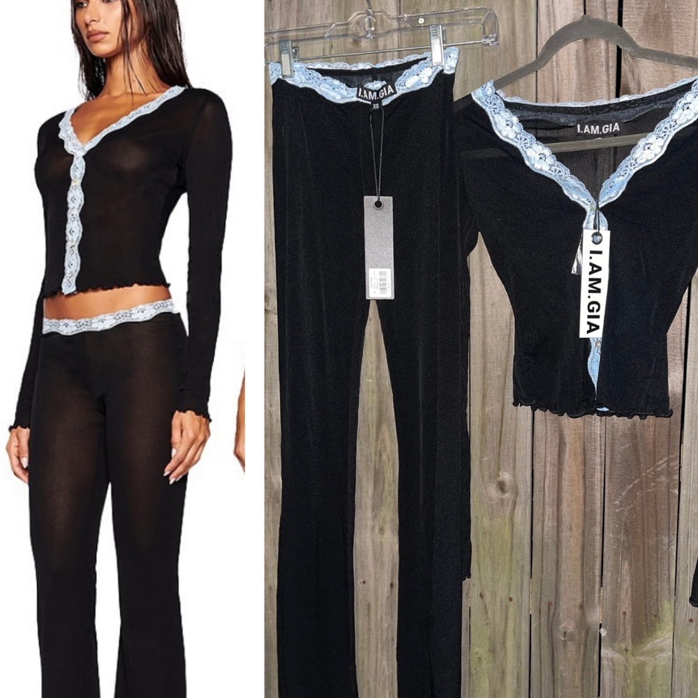 I.AM.GIA Black Set with Blue Lace